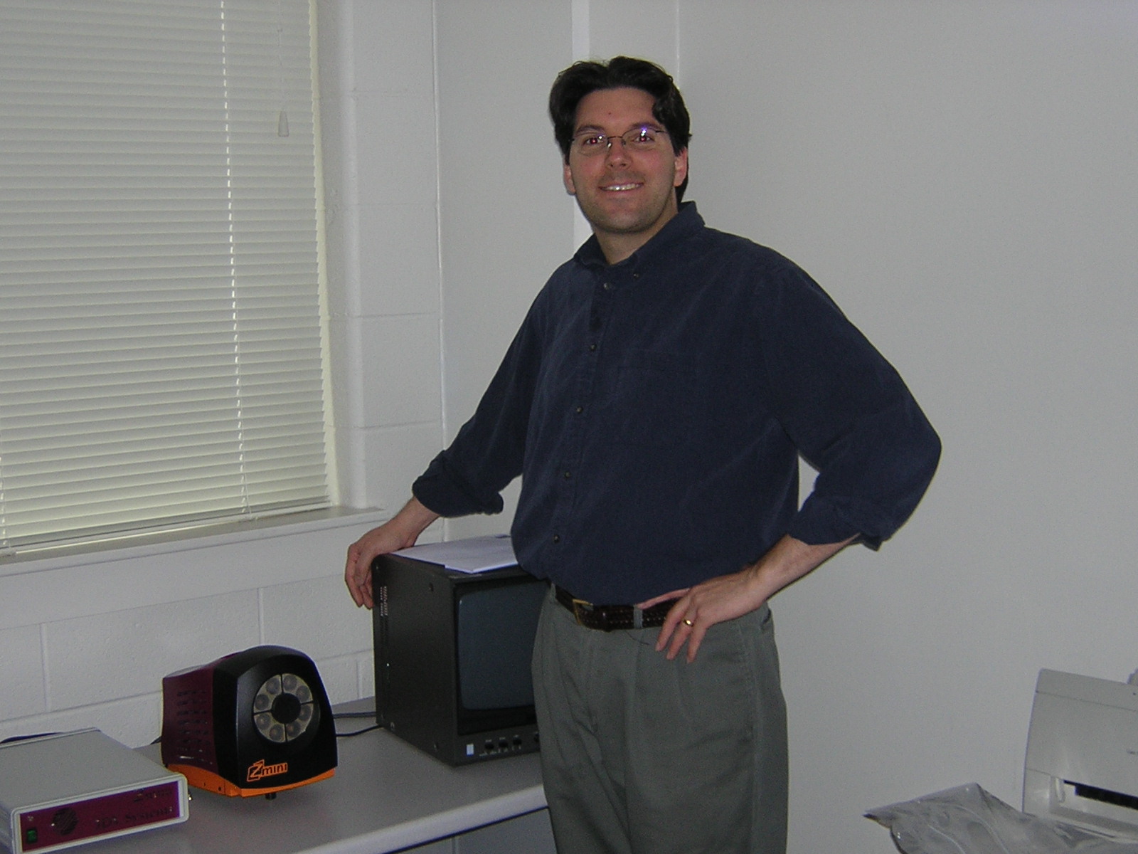 Dr. Lau with the first academically owned Zmini time-of-flight camera from 3DVSystems in North America