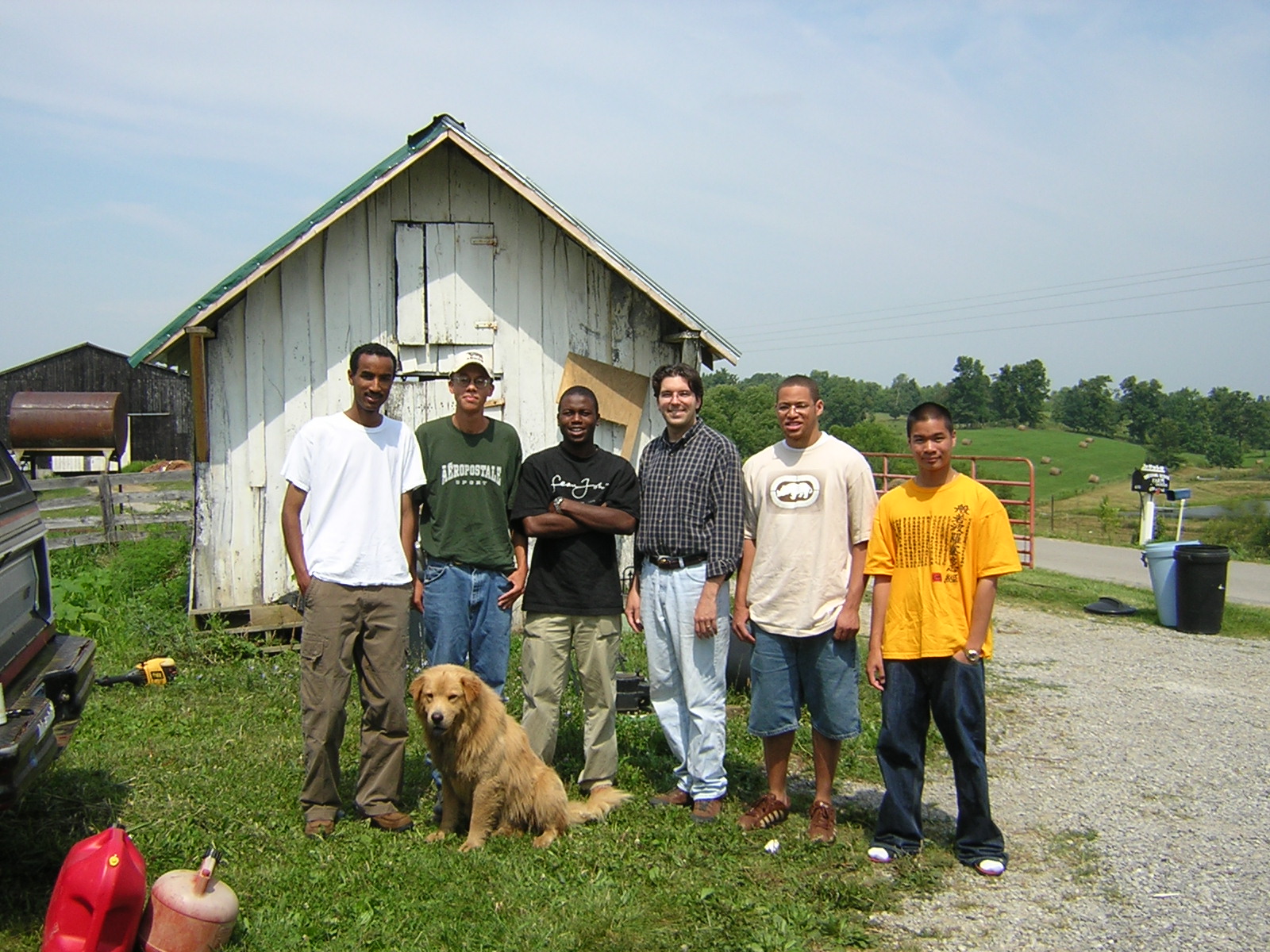 Dr. Lau with the student team he supported during a summer research experience