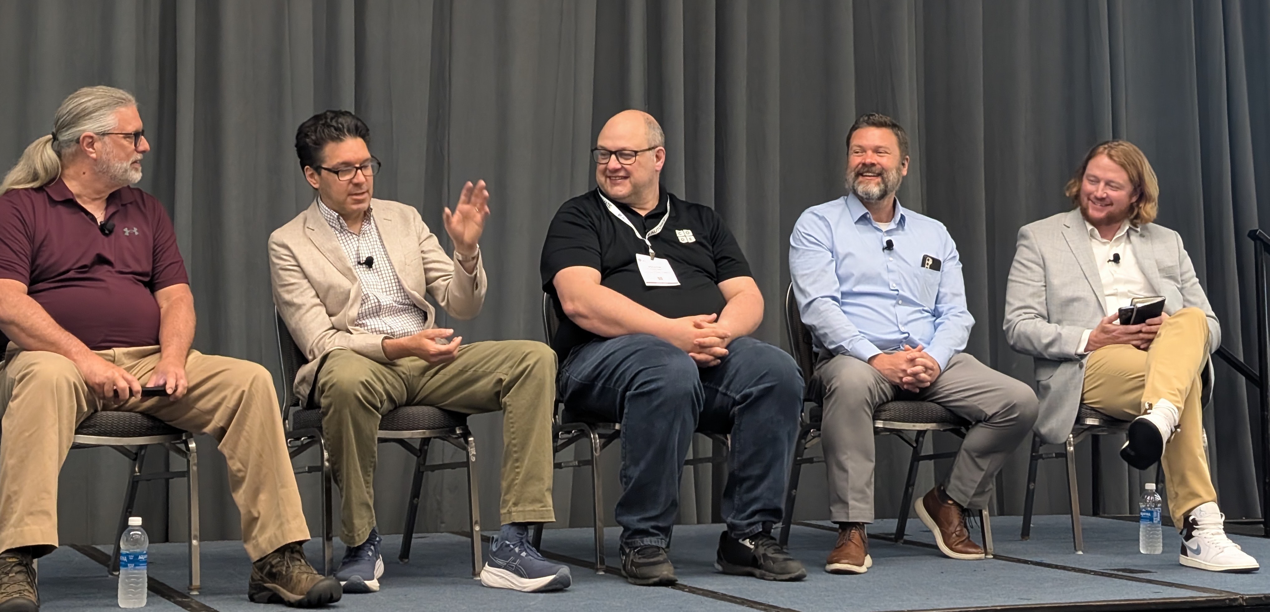 Dr. Lau presenting at an open forum at the Education Summit at Automate 2025 in Detroit